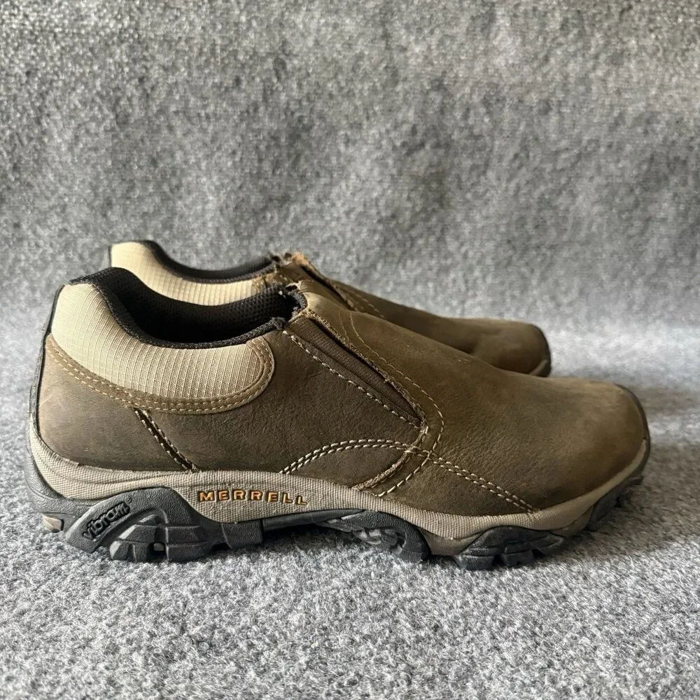 Merrell Jungle Moc Leather Kangaroo Brown Slip On Hiking Shoes Men's 11 Comfort